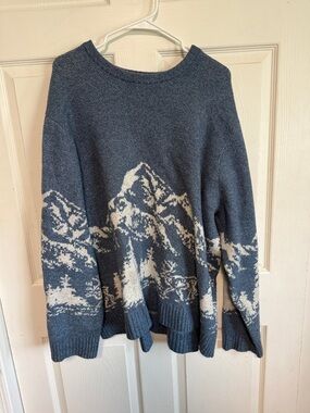 Old Navy Heathered Gray Knit Sweater